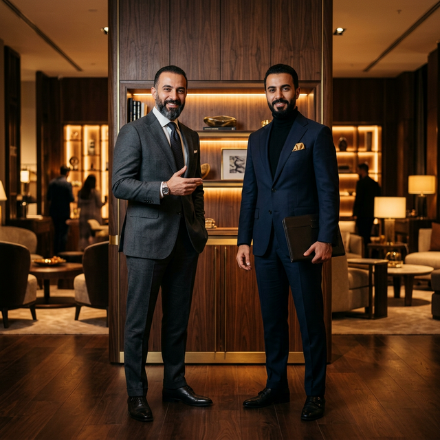 Mohamed Nasr Rasheed and Afid Ahamed, Co-Founders of Luxen Cavaro Dubai